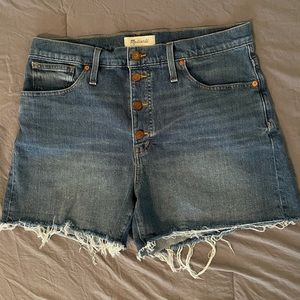 Madewell high rise denim shorts size 31